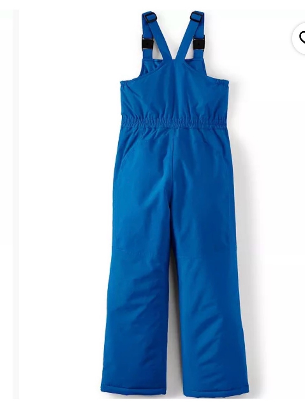 Lands' End Cobalt Blue Kids Squall Waterproof Insulated Iron Knee Snow Bibs - Picture 2 of 5